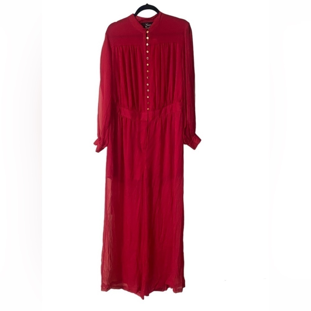 NWT NINA PARKER Trendy Plus Size Button-Front Jumpsuit
Pink Size 16W